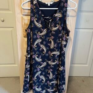 Krazy Kat Navy Paisley Mini Dress